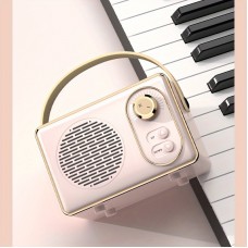 Shellrabbit Personal stereos High-Quality Retro Wireless Speaker with Ultra Long Battery Life, Portable Mini Laptop Audio, USB Charging, Wireless, Non-Waterproof 