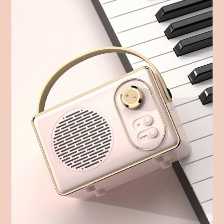 Shellrabbit Personal stereos High-Quality Retro Wireless Speaker with Ultra Long Battery Life, Portable Mini Laptop Audio, USB Charging, Wireless, Non-Waterproof 