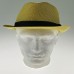 ANGLEGOOSE Hats Natural Black Straw Trilby Fedora Hat Small Brim Style Costume Party Dance Halloween Fancy Dress