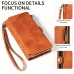 Petree Cell phone cases iPhone11 Pro Phone Slot Wallet Case with Zipper, PU Faux Leather, Protective Cover for Women and Men Card Holder Phone Case With Strap, PU Leather Purse With Lanyard