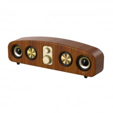 Notecat Wireless speakers Elegant Wood Grain Portable Wireless Speaker with Enhanced Bass, Sleek 3D Surround Sound - Rechargeable via USB/Battery, Ideal for Parties & Gifts