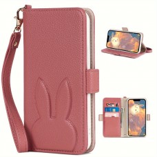 Friendeer Covers for smartphones Adorable Rabbit Design Phone Case - Durable Protection with Handy Hand Strap - Perfect Fit for iPhone 13 Models