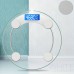 Friendeer Scales Transparent Bathroom Round Electronic Scale, Intelligent Weighing LCD Weight Scale, Bearing 180kg Weight Portable Digital Scales, Bathroom Accessories, Bathroom Tools