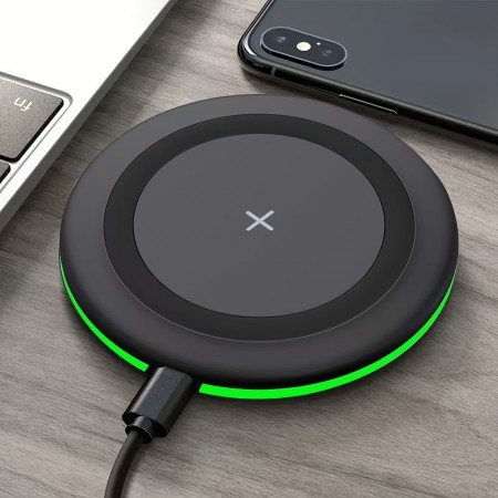 Amblecat Wireless chargers High-Speed USB Wireless Charger, Compatible with iPhone 15/14/13/12 Charging Pad with LED Indicator