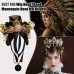 Bellcat Hat stands rofessional Salon-Quality Hat Display Stand - Sleek Black and White Zebra Stripe Design with Golden Accents, Wall-Mounted Holder