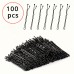 Giftoday Bobby pins 80pcs Invisible Wave Bobby Pins - Durable Black Metal Hair Clips for Women, Sleek Solid Color Barrettes, Ideal for Weddings & Everyday Styles