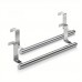 Wishoney Towel racks tainless Steel Over-the-Door Towel Rack, Wall-Mounted Kitchen and Bathroom Cabinet Towel Hooks, Towel Racks