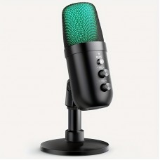 Girland Microphones USB-C Podcaster Microphone with Volume Control, Shock Mount, and Silent Function, Professional Recording and Video Conferencing Mic, Plug & Play, Low Latency, with Real-Time Monitoring, for Gaming, Karaoke, Streaming