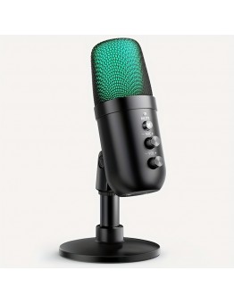 Girland Microphones USB-C Podcaster Microphone with Volume Control, Shock Mount, and Silent Function, Professional Recording and Video Conferencing Mic, Plug & Play, Low Latency, with Real-Time Monitoring, for Gaming, Karaoke, Streaming