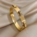 Jellycode Bracelets Bracelets Stainless Steel Fashion Bow Bangle Bracelet with Rhinestones - Perfect Gift for Valentine's Day, Birthday, Holiday, Engagement, Wedding, and Anniversaries Jewelry
