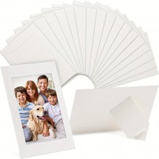 Lifeauditor Paper photo frames 50 Pack Modern Log Frame Photo Holders for Photos, Horizontal Tabletop Display Easels for DIY Crafts and Classroom Decor