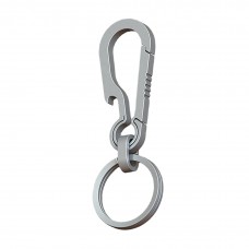 Skykey Key rings Titanium Men's Bottle Opener Key Chain Carabiner With Car Key Ring For Unisex 2pcs