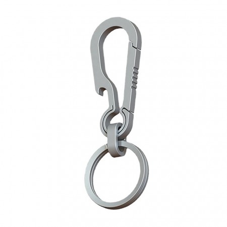 Skykey Key rings Titanium Men's Bottle Opener Key Chain Carabiner With Car Key Ring For Unisex 2pcs