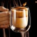 Corngoose Coffee cups12oz. Double-layer Insulated Glass Coffee Cup with Handle. Borosilicate Glass Coffee Cup. Transparent Double-layer Insulated Cup. Suitable for Coffee, Cappuccino, Latte, Tea, Hot and Cold Drinks. Very suitable for Easter 2pcs