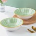 Teadiary Bowls 4pcs Emerald Green Ceramic Rice Bowls with Golden Rim - Luxurious, High-End Tableware for Home & Commercial Use, Lead-Free, Ideal for Serving Nuts, Grains