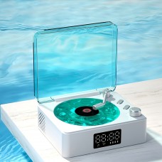 Fruitwhale Wireless speakers Vintage Vinyl Record-Inspired Wireless Speaker with RGB LED Ambient Light & - USB Rechargeable, Wireless Enabled, Dynamic Mode for Bedroom, Office, Game Room Decor - Ideal Christmas & Birthday Gift