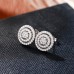 Skykey Ear studs Round Zirconia Earrings - Minimalist And Stylish For Women - Perfect For Engagement Parties And Daily Wear Jewelry 2pcs