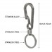 Skykey Key rings Titanium Men's Bottle Opener Key Chain Carabiner With Car Key Ring For Unisex 2pcs