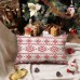 Lifebeliever Pillows Festive Red and White Vintage Symmetrical Pattern Throw Pillows - Perfect for Home Decor, Room Decor, and Holiday Celebrations 2pcs