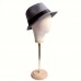 Aospenice Hat stands Unisex-Adult Adjustable Linen Wig Display Mannequin Head with Wooden Base and Metal Stand for Hats and Hairpieces