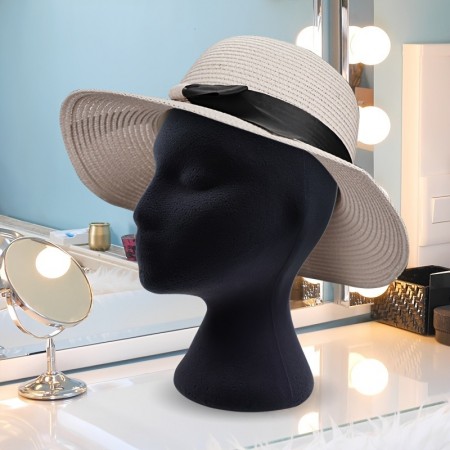 Barleyear Hat stands Unisex Adult Mannequin Head with Flocking for , Hat Display - Fashion Showcase and Display Stand