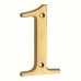 Power land Metal house numbers Solid Brass House Number Sign - 1pc 4" 101mm Metal Address Plate for Apartment, Mailbox, Exterior - Durable, Weather-Resistant, Easy to Install, #0-9 Numerals