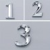 Treekey Metal house numbers 3D Chrome Plated Number Signs for Houses, Metal Door Number Indicators, No-Electricity Elegant Street Number Plaques, Easy Install Outdoor House Figures