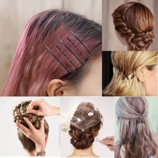 Giftoday Bobby pins 80pcs Invisible Wave Bobby Pins - Durable Black Metal Hair Clips for Women, Sleek Solid Color Barrettes, Ideal for Weddings & Everyday Styles