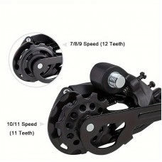 Diarycat Bicycle parts, namely, derailleurs High Strength Road Bike Rear Derailleur - Shifter Kit, Silent, Accurate, Black, Iron & PC Material, Outdoor Cycling Gear