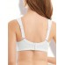 ANGLEGOOSE bras Soft Daily Bra - Women's Full Coverage Jacquard Without Padding - Steel Ring, Lace Edge, Skin Friendly, Comfortable Underwear Light Color M SIZE