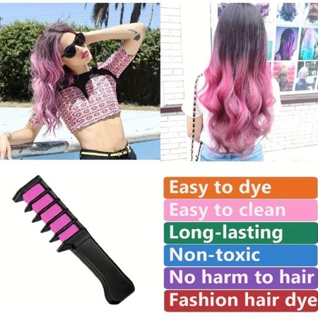 Koalafairy Hair dye Temporary Hair Color 6pcs/set - Washable Disposable Hair Dye Tools - Hair Styling for Women Girls