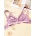PRINCEGOOSE bras Elegant Plus Lightweight Wireless Bra - 1pc Leopard Print No Padding Comfortable Bra with Slight Stretch Knit Fabric - 82% Nylon 18% Elastane Contrast Lace Detail M SIZE
