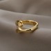 Smile earth Jewelry rings Vintage Alloy Embrace Open Ring - Fashion Statement Piece