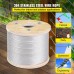 Eveagle Wire Heavy-Duty 304 Stainless Steel Wire Rope Cable, 4.8mm x 76m Reel - Corrosion Resistant & Durable for Lifting and Rigging
