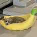 Snowcat Pet cushions Cozy Banana-Shaped Pet Bed for Small to Medium Dogs & Cats - Plush, Removable & Washable - Non-Slip Bottom, All-Season Comfort