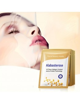 Alabasterose Facial beauty masks 10 Pack Collagen Facial Masks Each, Hypoallergenic Unscented