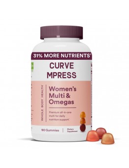 Curvempress Vitamins SmartyPants Women's Multivitamin Gummies: Omega 3 Fish Oil (EPA/DHA), Methylfolate, CoQ10, Vitamin D3, C, Vitamin B12, B6, Vitamin A, K & Zinc