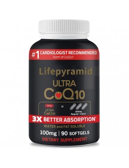 Lifepyramid Vitamins Calcium supplemenSoftgels- 3x Better Absorption, Antioxidant for Heart Health & Energy Production, Coenzyme Vitamins and Supplements