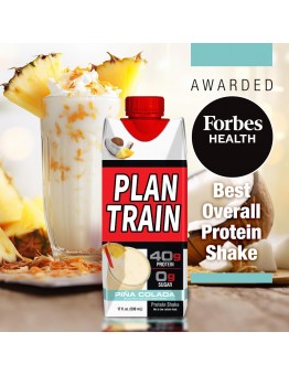 Plantrain Whey beverages Lean Body Ready-to-Drink Pina Colada Protein Shake, 40g Protein, Whey Blend, 0 Sugar, Gluten Free, 22 Vitamins & Minerals 6pcs