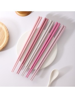 SMILECAT Chopsticks 5pairs Of Macaron Hexagon Alloy Chopsticks, Chopstick