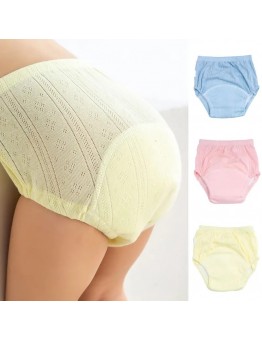Youth count Baby diapers 3pcs Solid Color Breathable Cotton Gauze Four Seasons Baby Cloth Diapers Baby Training Pants, Children's Diaper Pants, Washable Diaper Pants