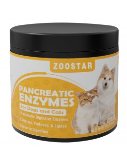 Zoostar Enzyme preparations for veterinary purposes Kilab Pancreatic Enzymes for Dogs Pancreatin for Dogs and Cats - Pancreatic Enzyme Digestive enzymes - Designed for Pets