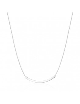 Okwish Sterling silver smile necklace women cold wind ins minimalist niche premium sense curved square tube smiley necklace