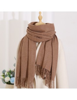 Arrowtiger Luxurious Cashmere-Feel Scarf for Women - Soft, Warm, and Cozy Winter Shawl with Tassels, Machine Washable, Solid Color, Perfect for Autumn and Winter Seasons