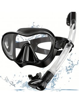 Mojo acorn Swim goggles Large Frame Swim Goggles with Snorkel - Fit for Diving, Snorkeling