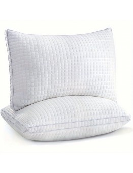 Zonelucky Pillows Quality Pillows Cotton Hotel Adjustable Home Pillows Down Alternative 2pcs
