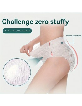 Awkenforest Menstrual underwear 10-Pack Menstrual Hygiene Sleep Pants for Women, Breathable Double-Layer Design, Instant Suction, Leakproof, Unscented, Single-Use Care Pads