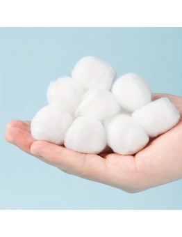 Forevertime Aseptic cotton 50-Pack Pure Balls Non-Sterile, Absorbent, for First Aid, Cleaning, Makeup Removal, and Daily Wound Care
