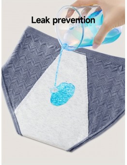 Forevertime Menstrual underwear 3pcs Women's Mid-high Waist Physiological Panties, Cases Of Holiday Leak-proof Breathable Triangle Panties