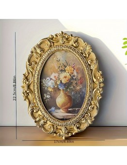 Firstcity Picture Frames Lightweight Elegant Vintage Resin Oval Frame for Wall Decoration - Vertical, No Power Required